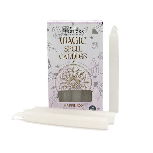 Happiness White Color Magic Spell Candle