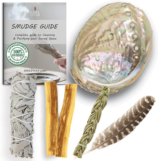 Beginners White Sage Smudge Healers Starter Kit with Guide