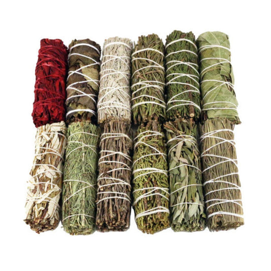 12 Pack Variety Sage Bundle Set with Smudge Guide